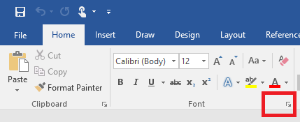 how do you channge the default font size in microsoft office for mac 2017